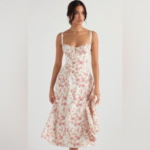 House of CB Carmen Rose Dress sz Medium A-C cup nwt bustier corset dress